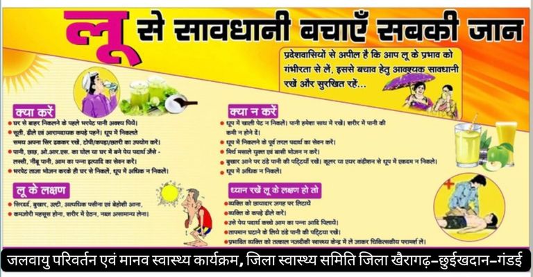 भीषण गर्मी को देखते हुए जिला प्रशासन अलर्ट — लू (तापाघात) से बचाव हेतु स्वास्थ्य विभाग की विशेष एडवाइजरी जारी