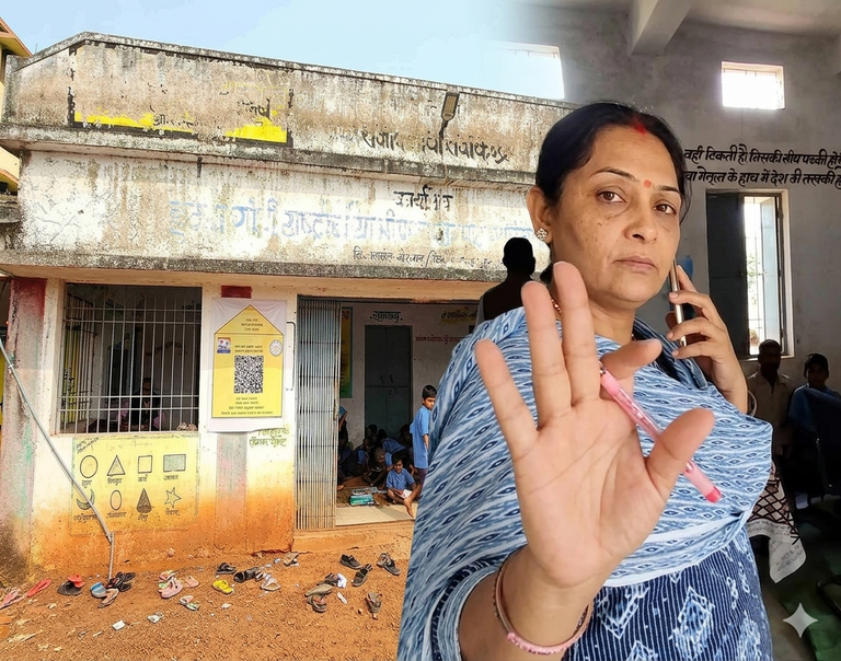 खैरागढ़. शिक्षा के मंदिर में 'मर्यादा' तार-तार: सर्रागोंदी प्राथमिक शाला में शिक्षिका की गुंडागर्दी, पत्रकार को चप्पल से मारने की धमकी