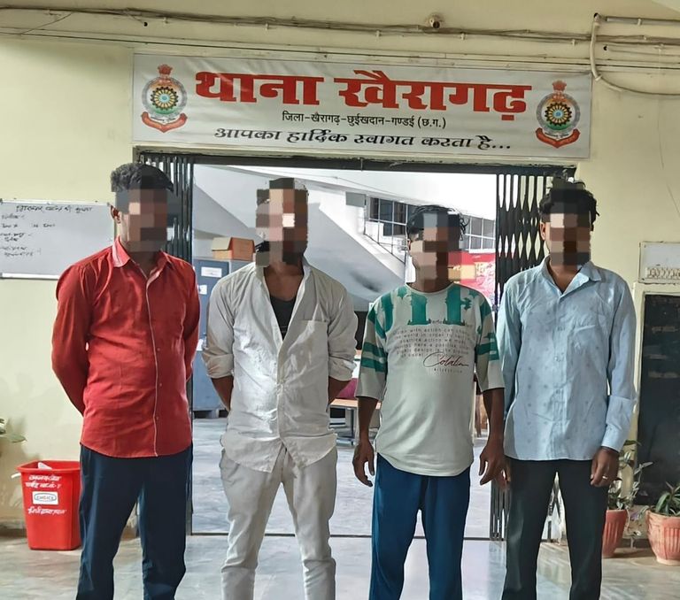खैरागढ़. वेसलियन स्कूल के पीछे सज रही थी जुए की महफिल, पुलिस ने 4 जुआरियों को दबोचा
